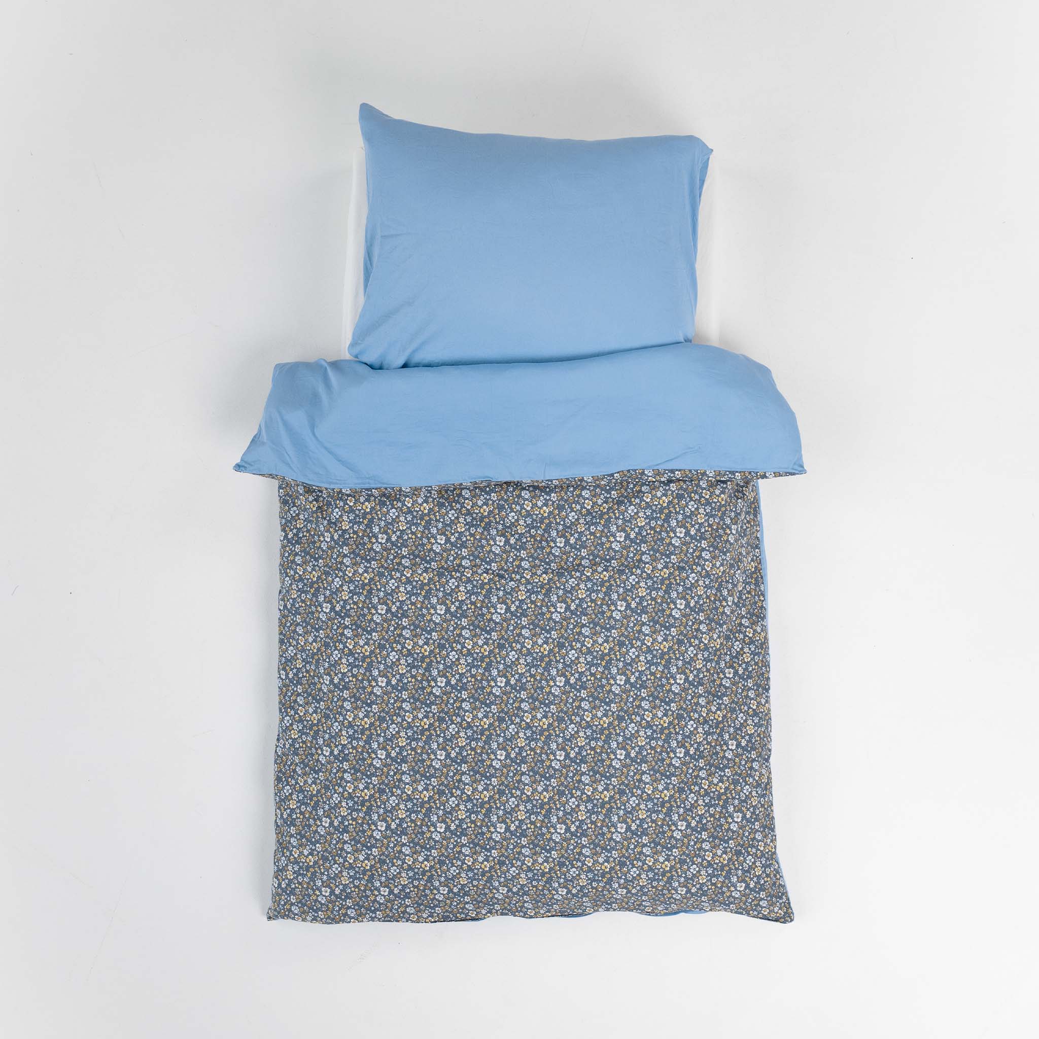 Duvet Cover Set - Flowery Blue