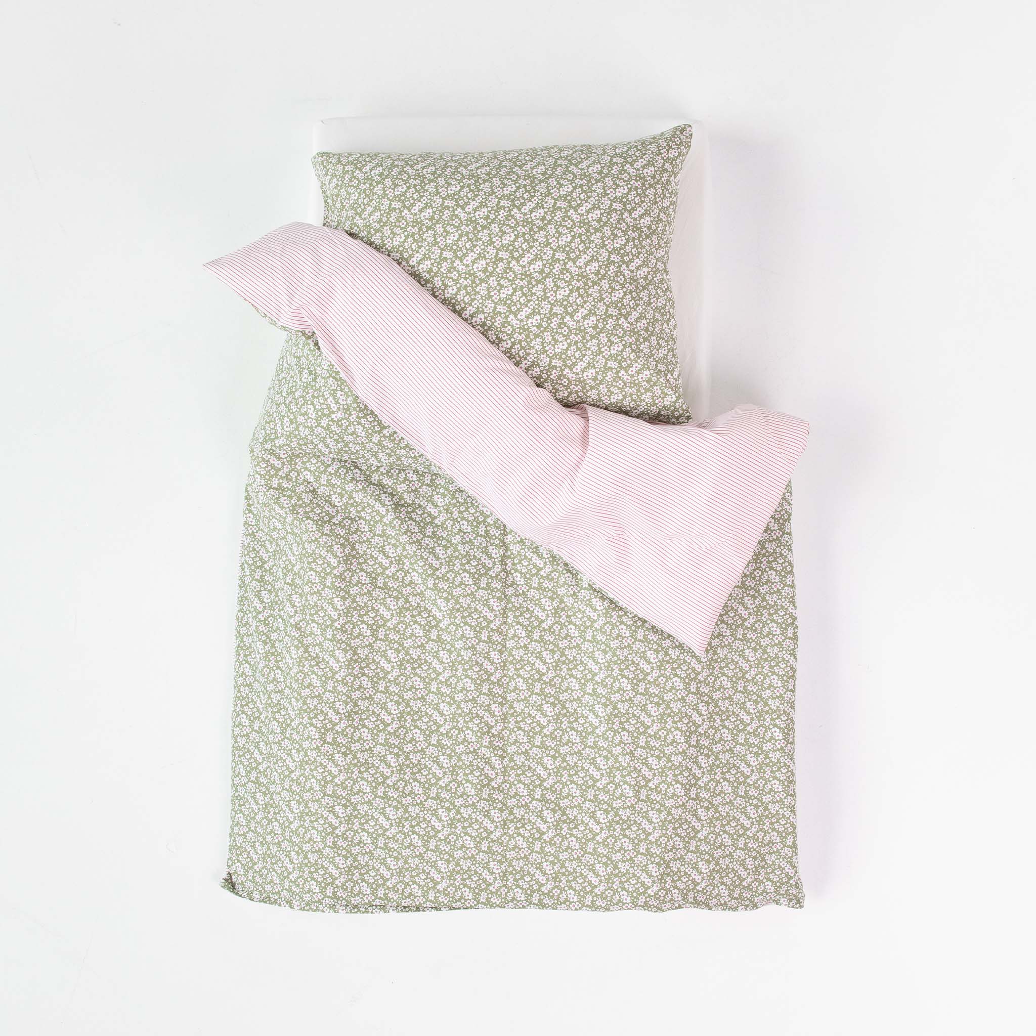 Pillow Case - Flowery Green